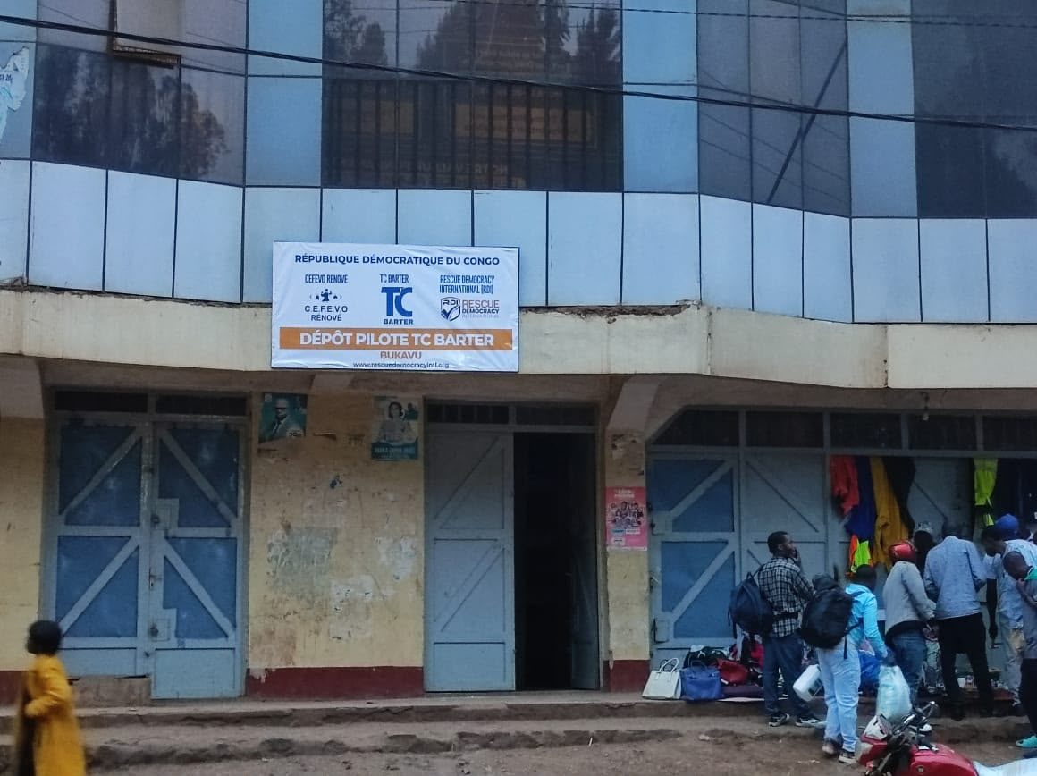 Street front of the Bukavu pilot barter depot